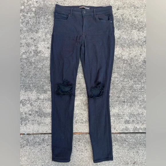 EXPRESS JEAN distressed legging high rise - Picture 1 of 4